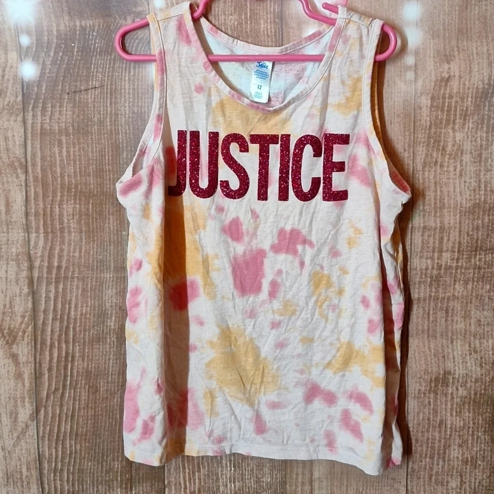 Justice SIZE 12 GIRLS TANK TOP TIE-DYE